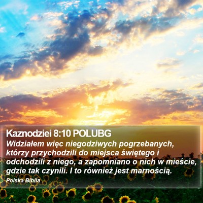 Kaznodziei 8:10 POLUBG Bible Verse Image