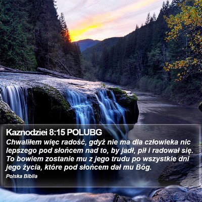 Kaznodziei 8:15 POLUBG Bible Verse Image