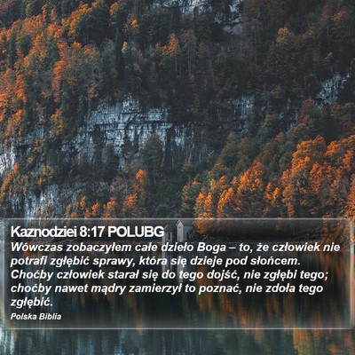 Kaznodziei 8:17 POLUBG Bible Verse Image