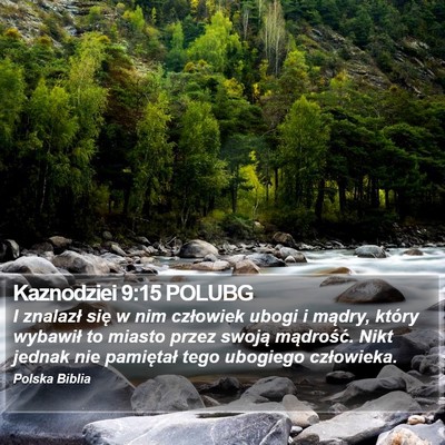 Kaznodziei 9:15 POLUBG Bible Verse Image