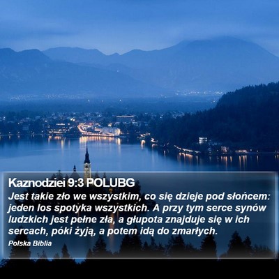 Kaznodziei 9:3 POLUBG Bible Verse Image