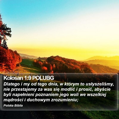 Kolosan 1:9 POLUBG Bible Verse Image