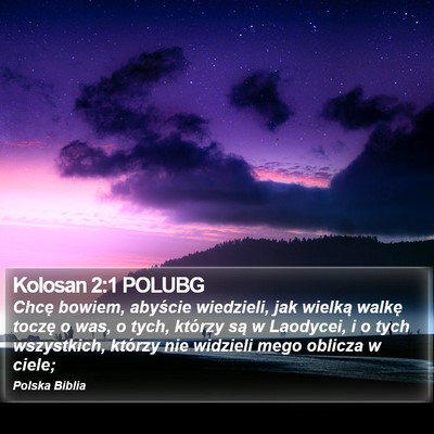 Kolosan 2:1 POLUBG Bible Verse Image