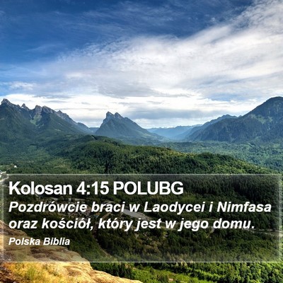 Kolosan 4:15 POLUBG Bible Verse Image