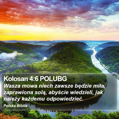 Kolosan 4:6 POLUBG Bible Verse Image