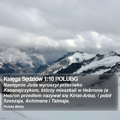 Księga Sędziów 1:10 POLUBG Bible Verse Image