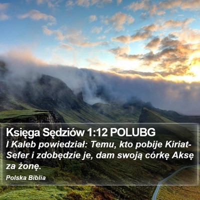 Księga Sędziów 1:12 POLUBG Bible Verse Image