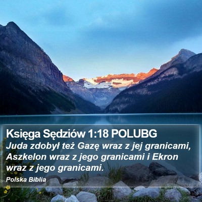 Księga Sędziów 1:18 POLUBG Bible Verse Image