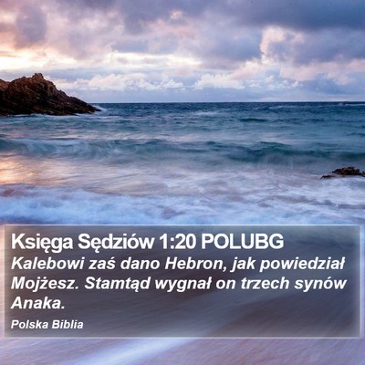 Księga Sędziów 1:20 POLUBG Bible Verse Image
