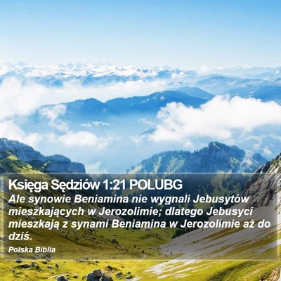 Księga Sędziów 1:21 POLUBG Bible Verse Image