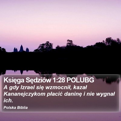 Księga Sędziów 1:28 POLUBG Bible Verse Image