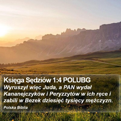 Księga Sędziów 1:4 POLUBG Bible Verse Image