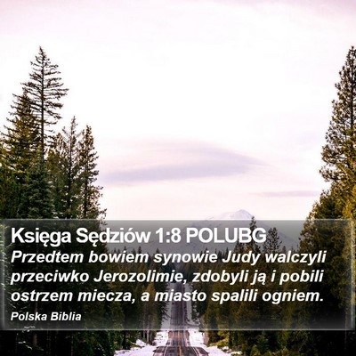 Księga Sędziów 1:8 POLUBG Bible Verse Image