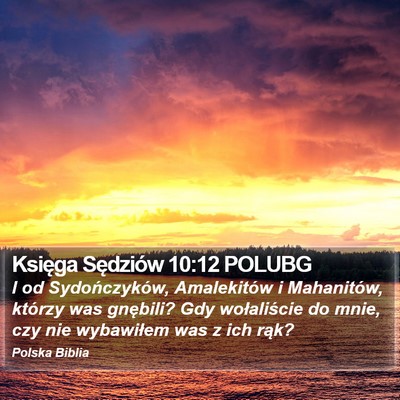 Księga Sędziów 10:12 POLUBG Bible Verse Image