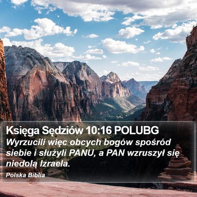 Księga Sędziów 10:16 POLUBG Bible Verse Image