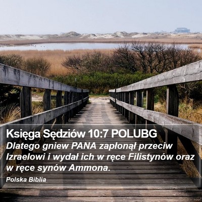 Księga Sędziów 10:7 POLUBG Bible Verse Image