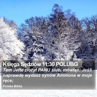 Księga Sędziów 11:30 POLUBG Bible Verse Image