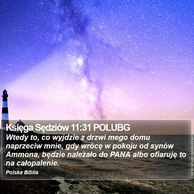 Księga Sędziów 11:31 POLUBG Bible Verse Image