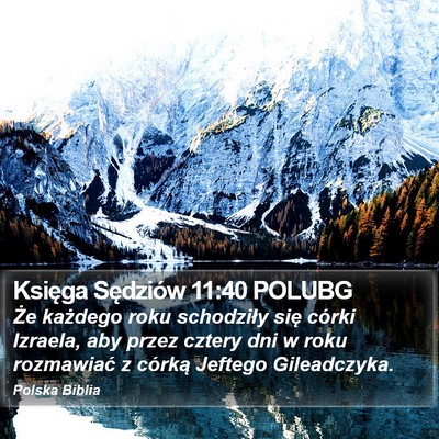 Księga Sędziów 11:40 POLUBG Bible Verse Image