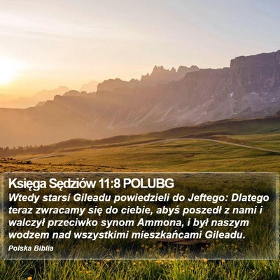 Księga Sędziów 11:8 POLUBG Bible Verse Image