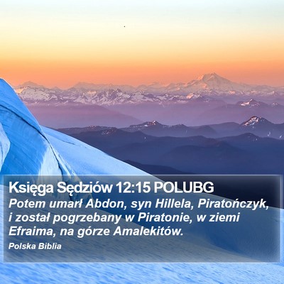 Księga Sędziów 12:15 POLUBG Bible Verse Image