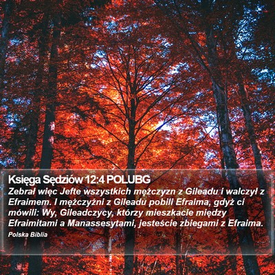 Księga Sędziów 12:4 POLUBG Bible Verse Image