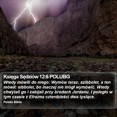 Księga Sędziów 12:6 POLUBG Bible Verse Image