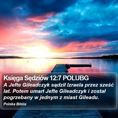 Księga Sędziów 12:7 POLUBG Bible Verse Image