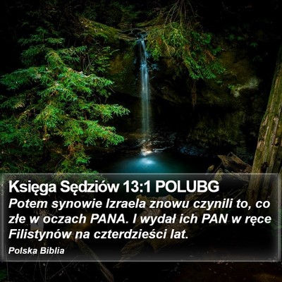Księga Sędziów 13:1 POLUBG Bible Verse Image
