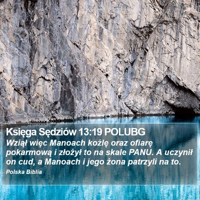 Księga Sędziów 13:19 POLUBG Bible Verse Image