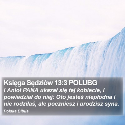 Księga Sędziów 13:3 POLUBG Bible Verse Image