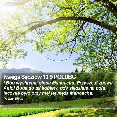 Księga Sędziów 13:9 POLUBG Bible Verse Image