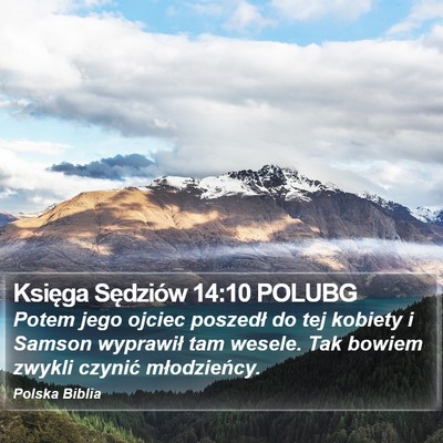 Księga Sędziów 14:10 POLUBG Bible Verse Image