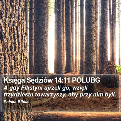 Księga Sędziów 14:11 POLUBG Bible Verse Image