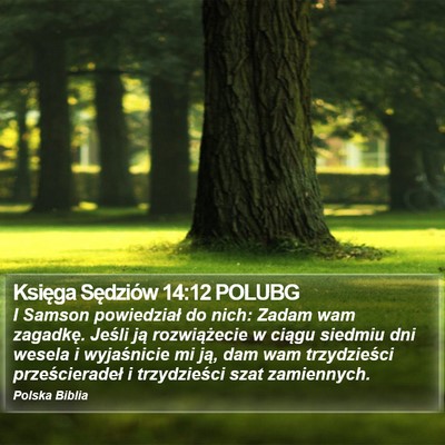 Księga Sędziów 14:12 POLUBG Bible Verse Image