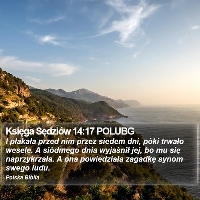 Księga Sędziów 14:17 POLUBG Bible Verse Image