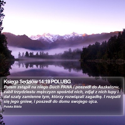 Księga Sędziów 14:19 POLUBG Bible Verse Image