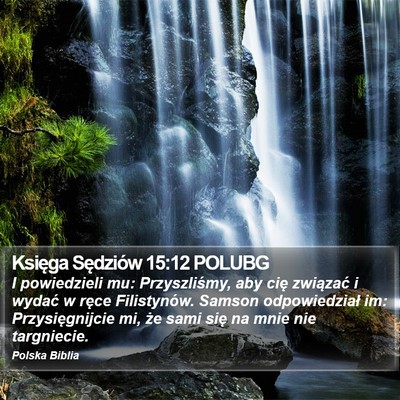Księga Sędziów 15:12 POLUBG Bible Verse Image