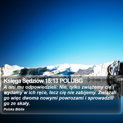 Księga Sędziów 15:13 POLUBG Bible Verse Image