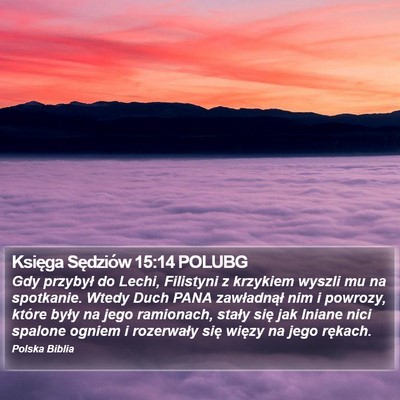 Księga Sędziów 15:14 POLUBG Bible Verse Image