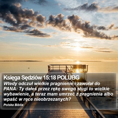 Księga Sędziów 15:18 POLUBG Bible Verse Image