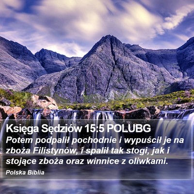 Księga Sędziów 15:5 POLUBG Bible Verse Image