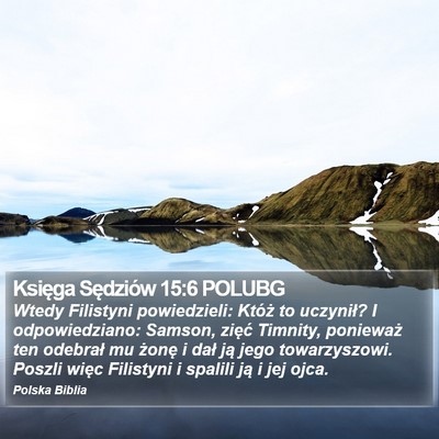 Księga Sędziów 15:6 POLUBG Bible Verse Image
