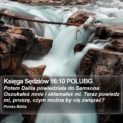 Księga Sędziów 16:10 POLUBG Bible Verse Image