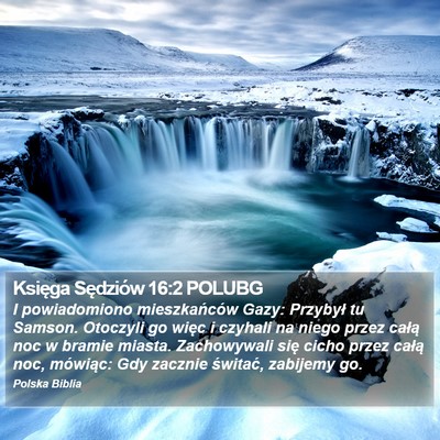 Księga Sędziów 16:2 POLUBG Bible Verse Image
