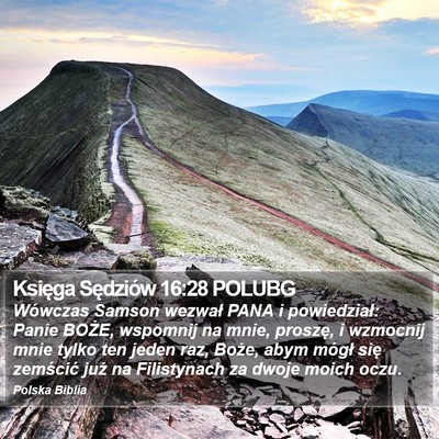 Księga Sędziów 16:28 POLUBG Bible Verse Image