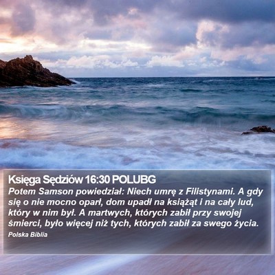 Księga Sędziów 16:30 POLUBG Bible Verse Image