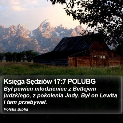 Księga Sędziów 17:7 POLUBG Bible Verse Image
