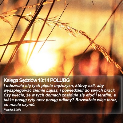 Księga Sędziów 18:14 POLUBG Bible Verse Image