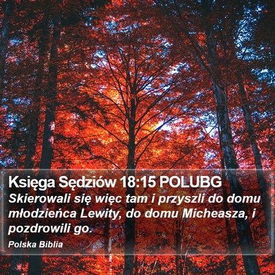 Księga Sędziów 18:15 POLUBG Bible Verse Image